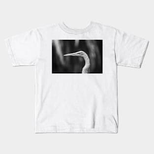 Common black and white Egret Kids T-Shirt